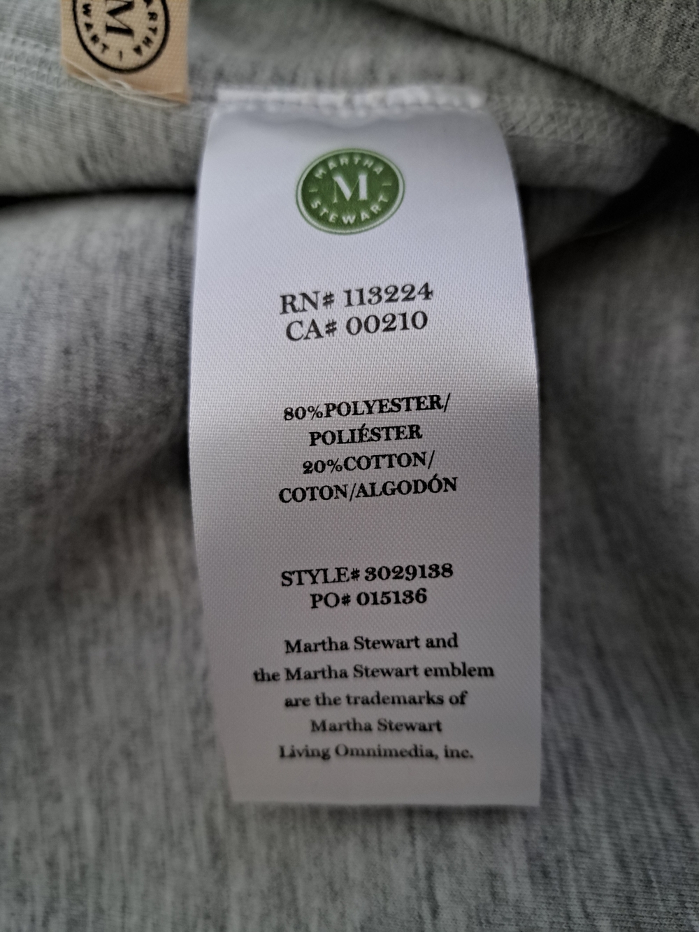Martha Stewart Light Gray Sherpa Pullover Sweatshirt - Picture 12 of 13